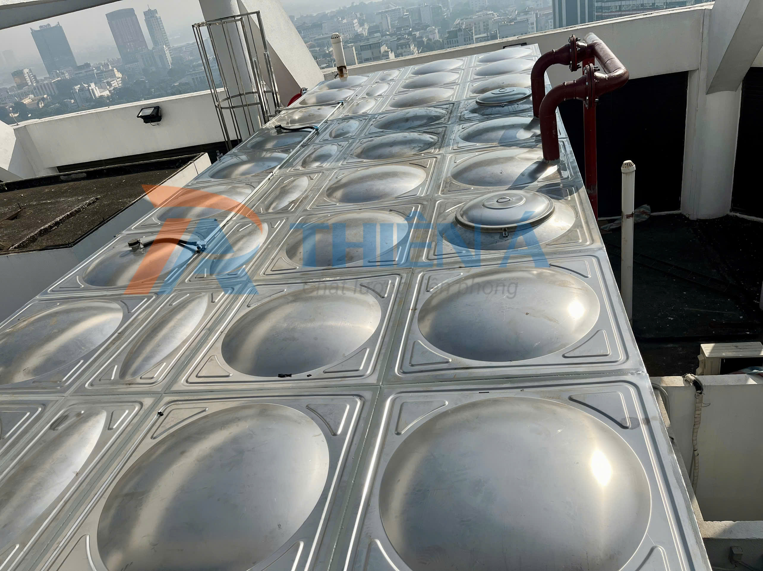 Đơn vị cung cấp, lắp đặt bể nước inox đặt nổi Hà Nội uy tín