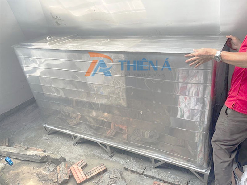 Bể Vuông Inox Đặt Nổi Thiên Á
