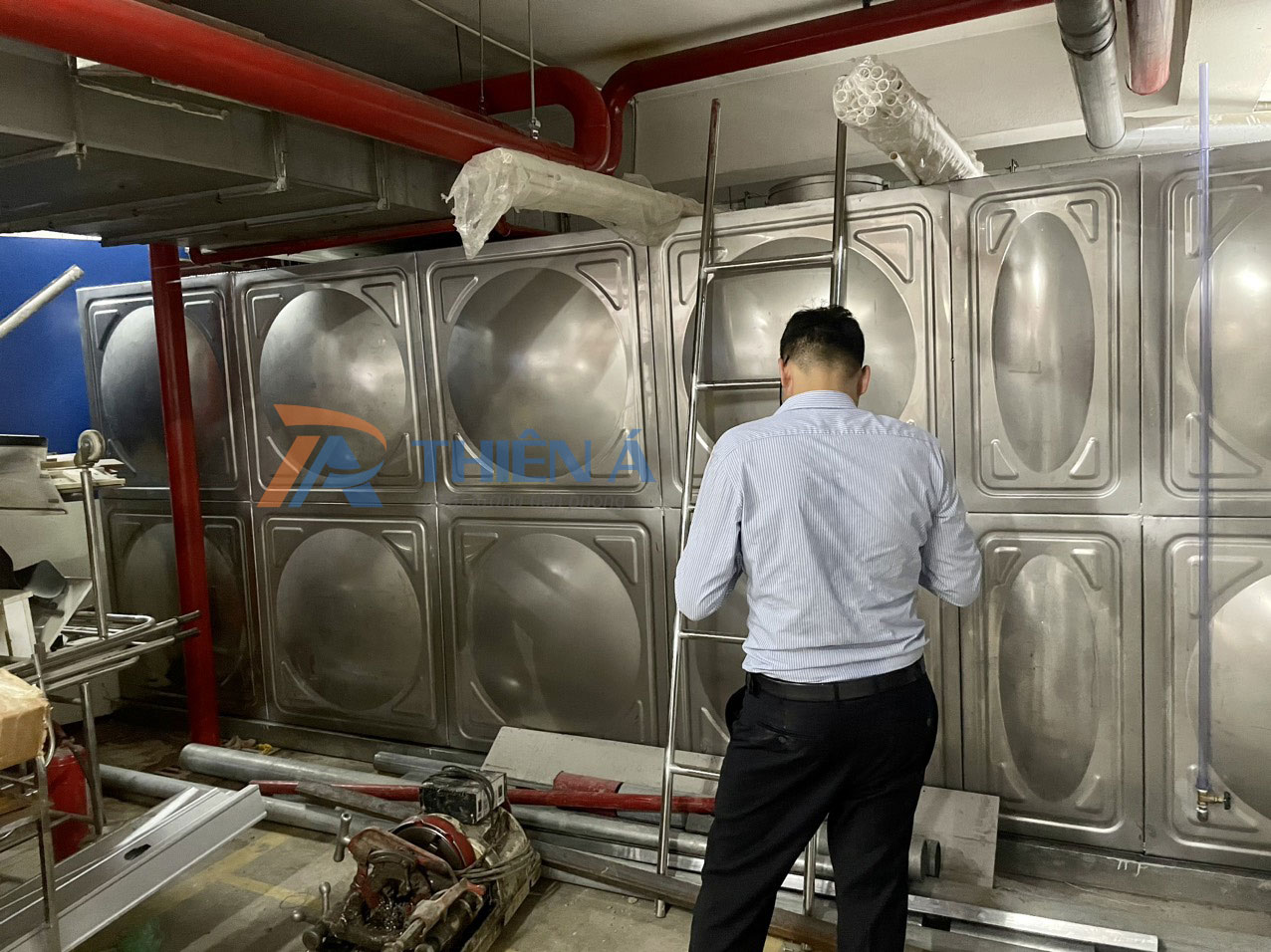 Dự Án Bồn Nước Lắp Ghép Inox - MEDLATEC Thanh Xuân